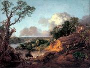 Thomas Gainsborough View in Suffolk France oil painting artist